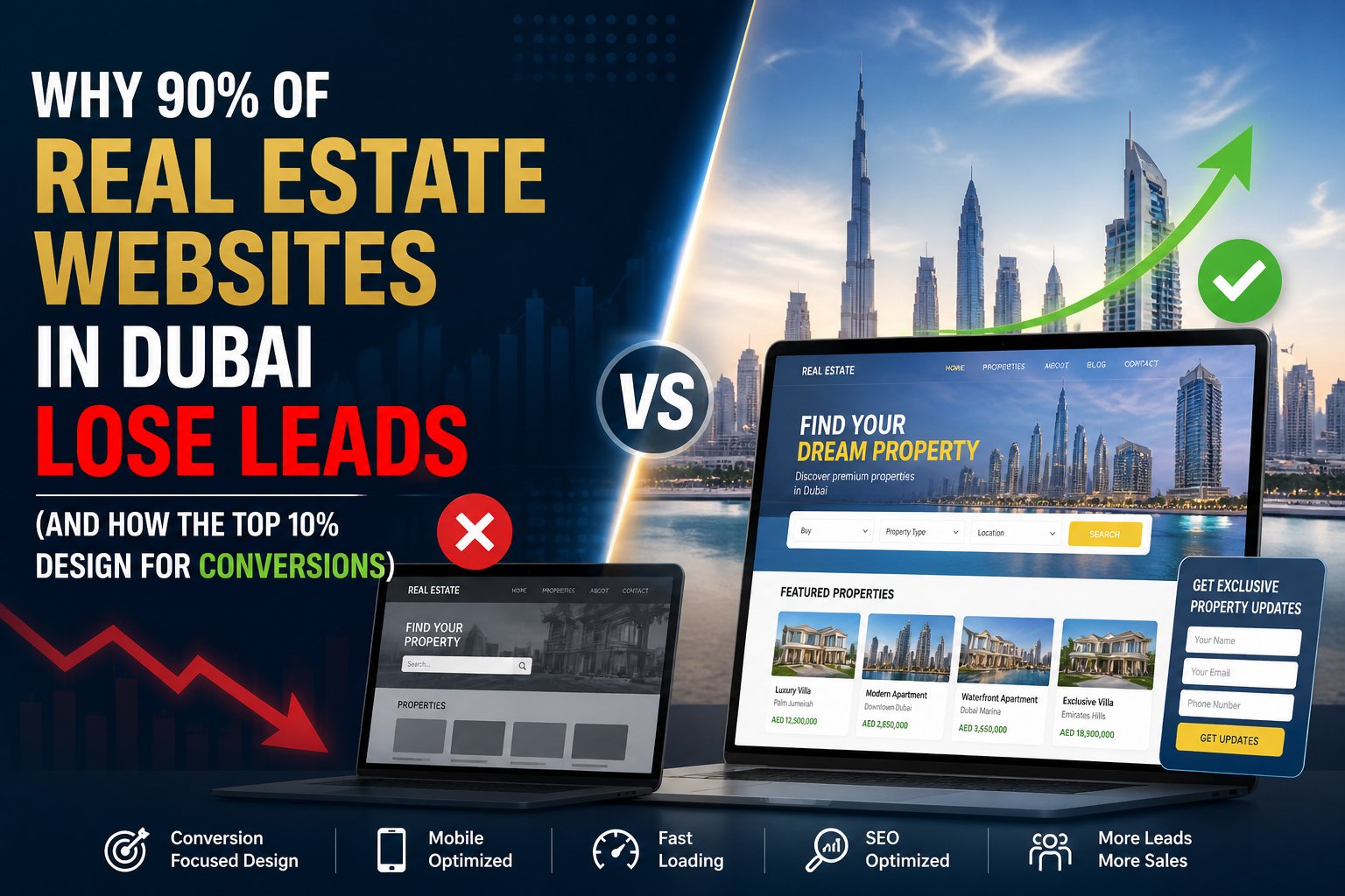 Why 90% of Real Estate Websites in Dubai Lose Leads