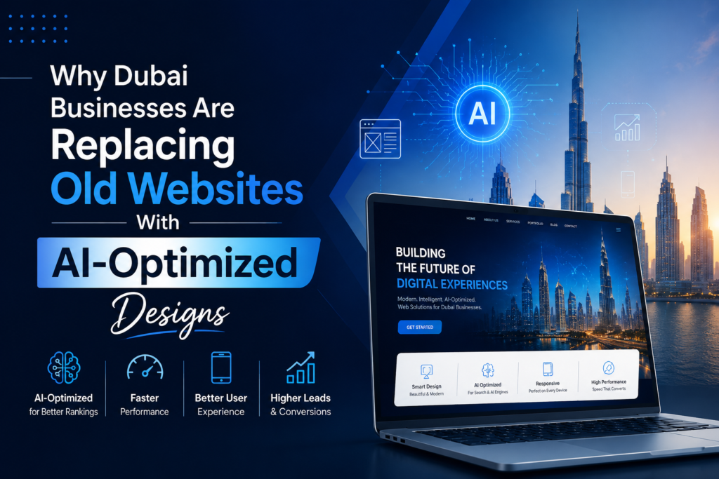 Why Dubai Businesses Are Replacing Old Websites With AI-Optimized Designs 1 dubai businesses ai-optimized web design