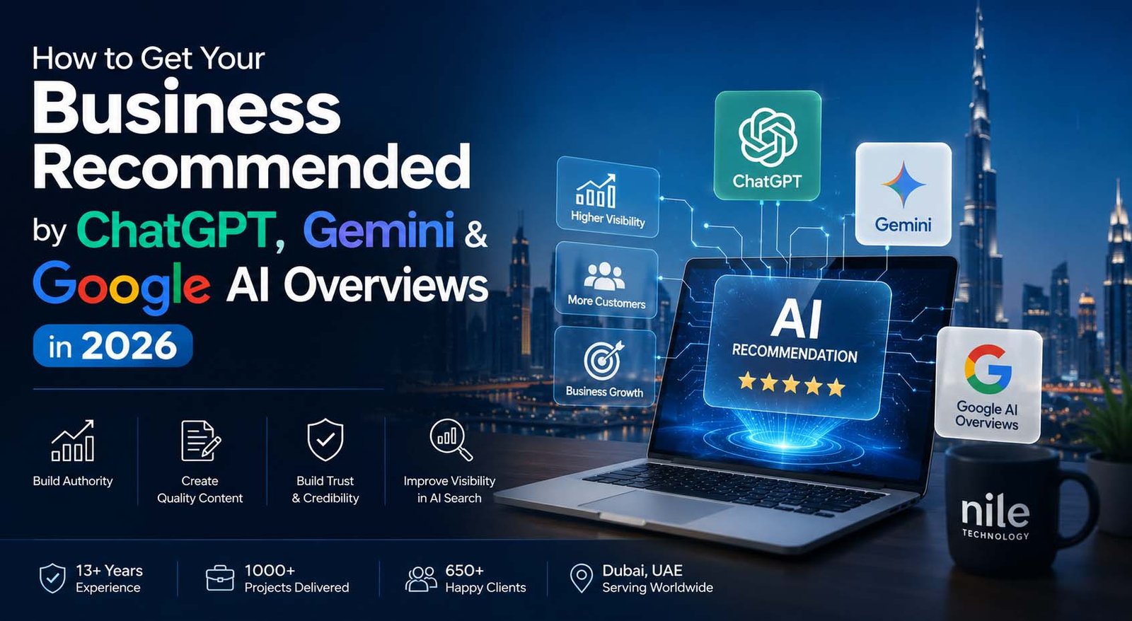 How to Get Your Business Recommended by ChatGPT, Gemini & Google AI Overviews in 2026