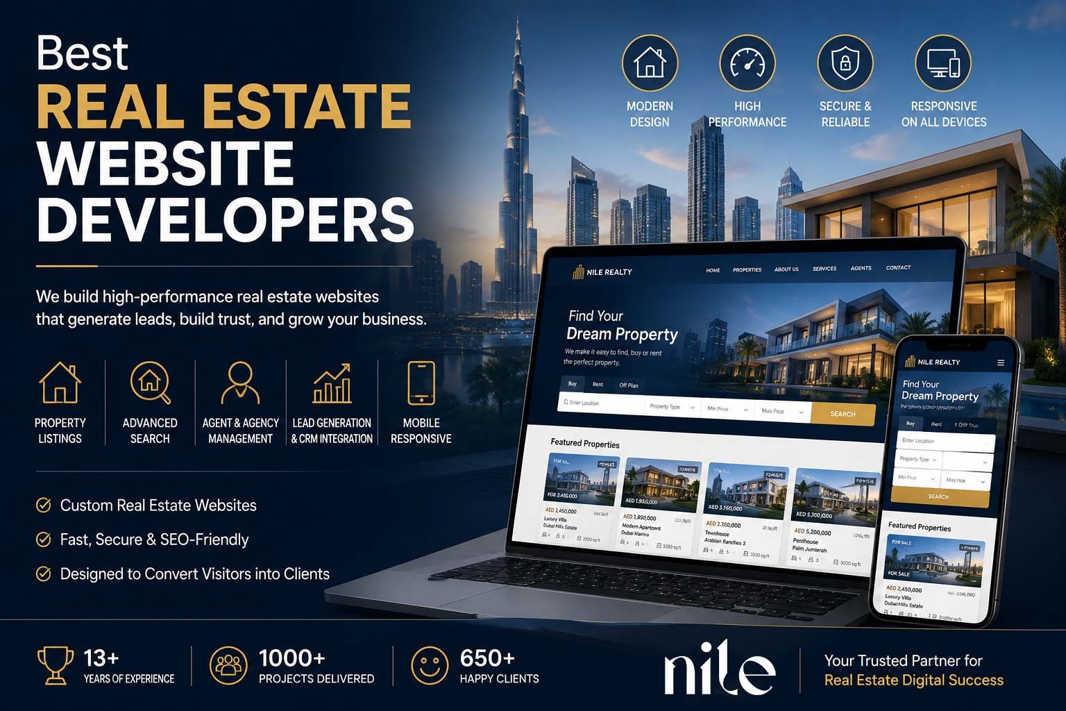 best real estate website developers