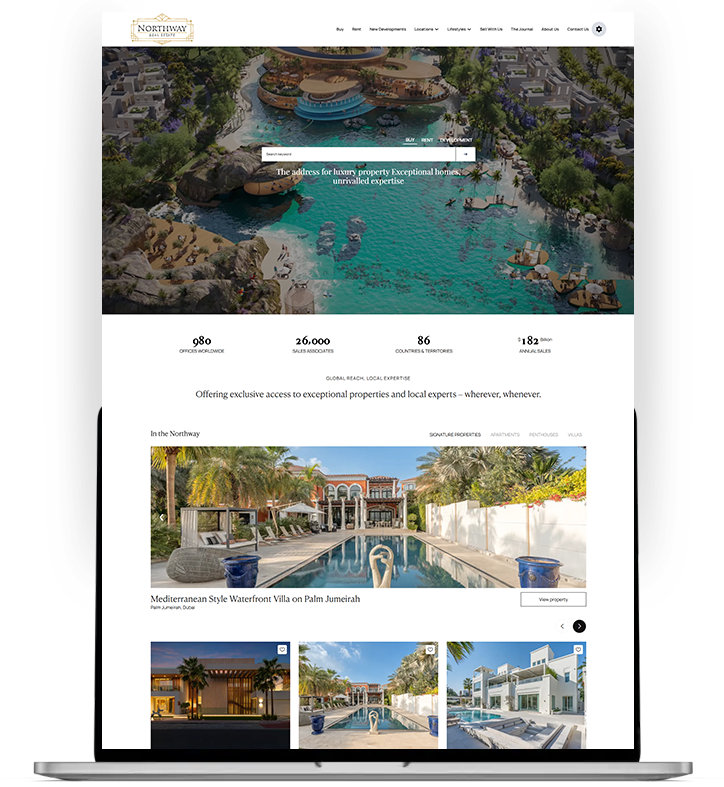 Top Rated and Award Winning REAL ESTATE WEB DESIGN AGENCY UAE