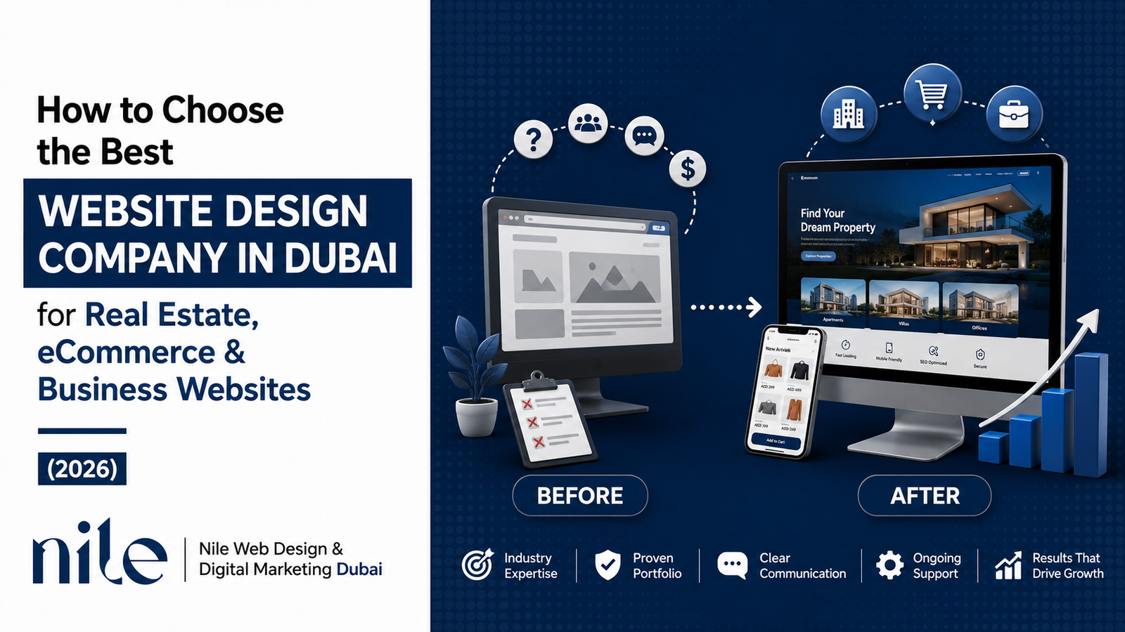 How to Choose the Best Website Design Company in Dubai for Real Estate, eCommerce & Business Websites (2026)